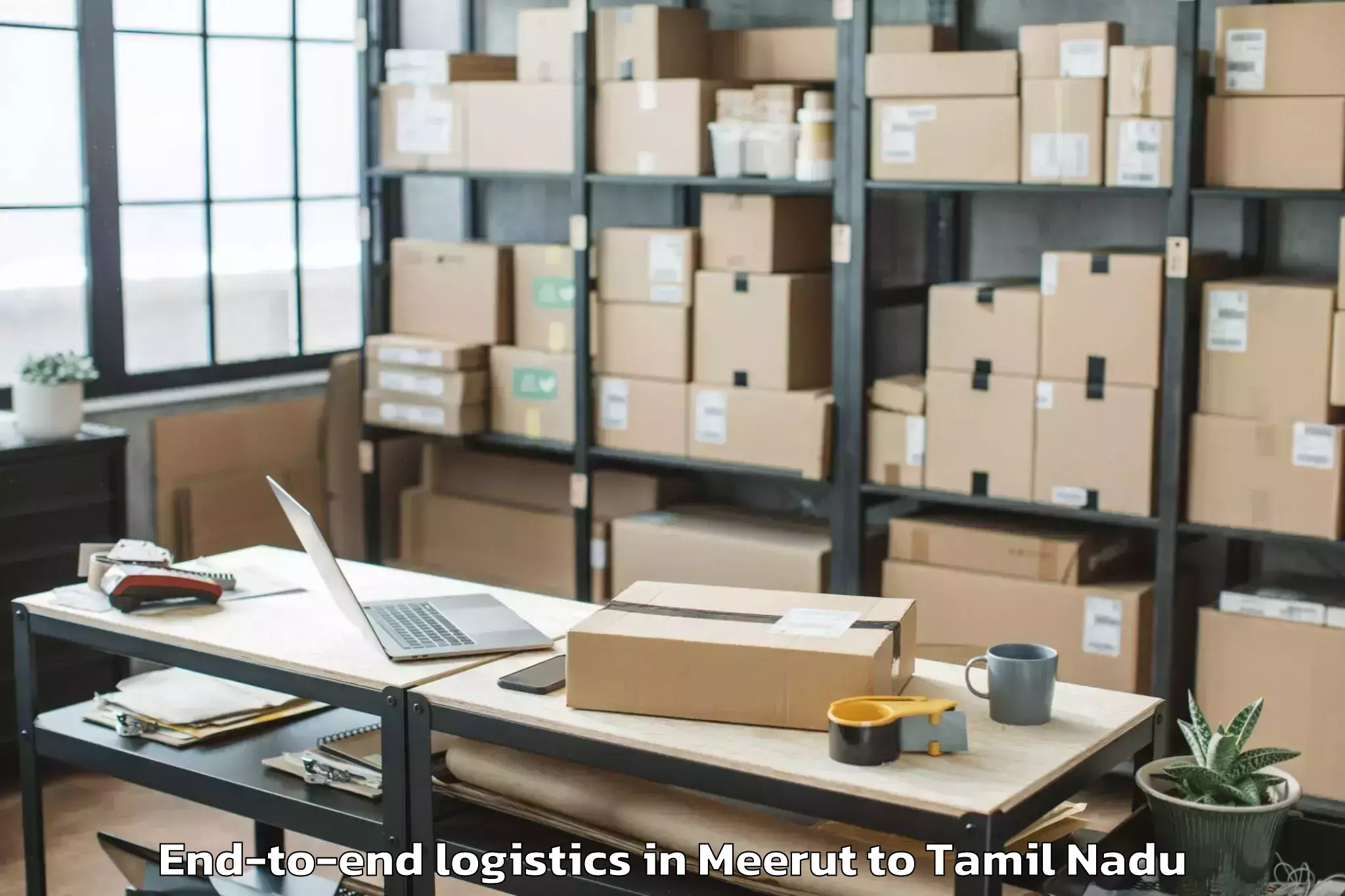 Affordable Meerut to Uttiramerur End To End Logistics